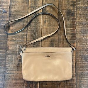 Coach Smooth Leather Crossbody Bag - Tan